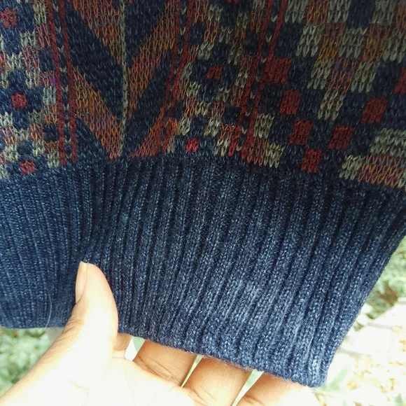 Vintage 80s Academia Preppy Retro Grandpa Pullover Crewneck Sweater - Picture 10 of 11